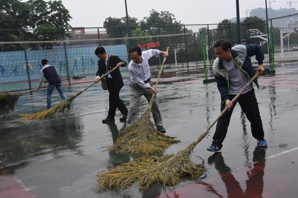 数学科学学院教师党员志愿者开展义务清扫活动